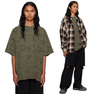 Mastermind World | Khaki Check T-shirt In Night Desert L